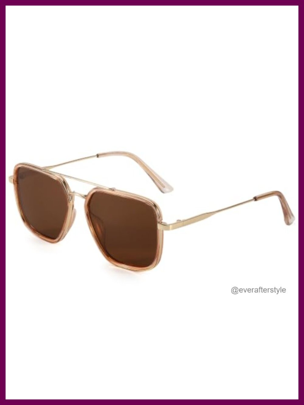 DreamCalf Polarized Aviator Square Sunglasses Anti-Tangle Nose Pads UV400 Women